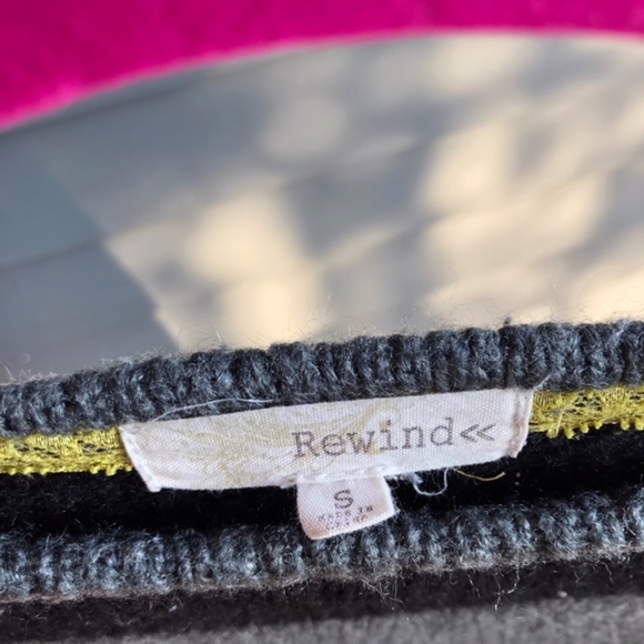 REWIND black and gray scoop neck sweater S - Picture 5 of 6